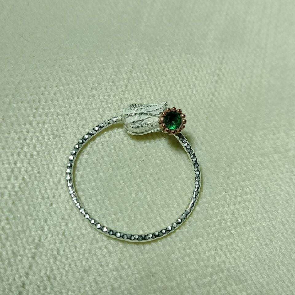 GÜMÜŞ LALE YÜZÜK