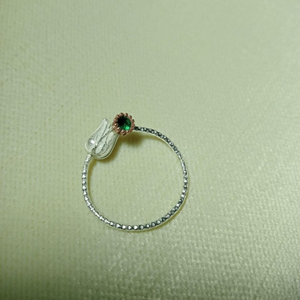 GÜMÜŞ LALE YÜZÜK