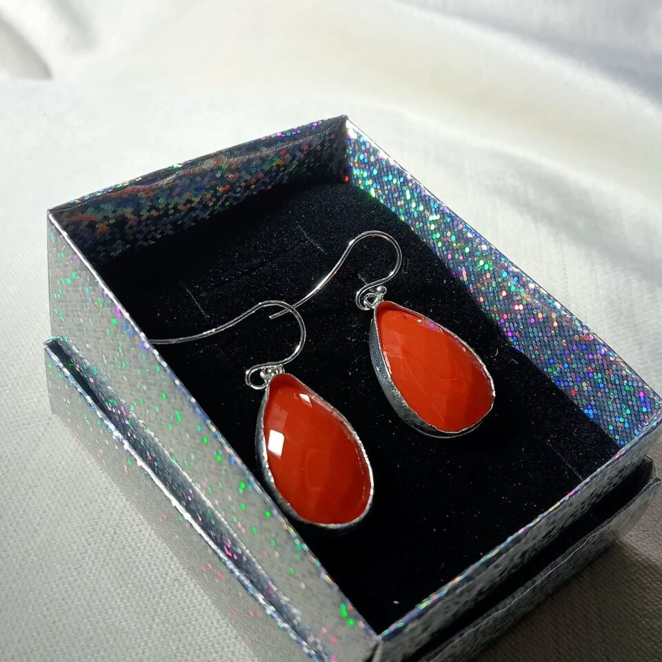 AKİK GÜMÜŞ KÜPE