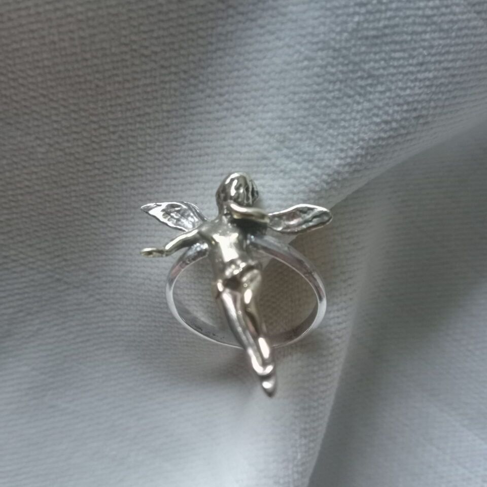 Melek Pirinç & Gümüş Yüzük Gümüş