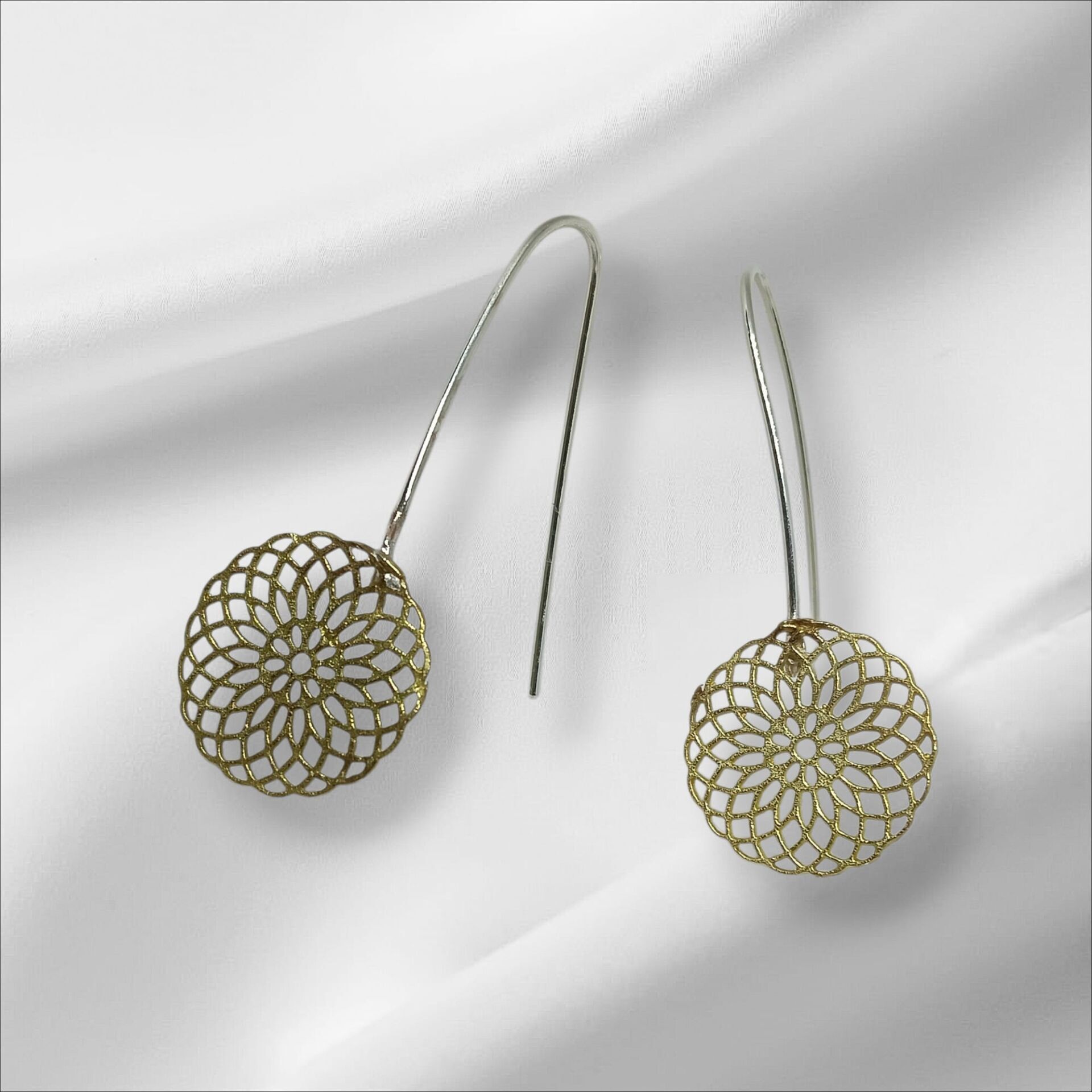 EL YAPIMI PİRİÇ & GÜMÜŞ TORUS DÖNGÜSÜ KÜPE