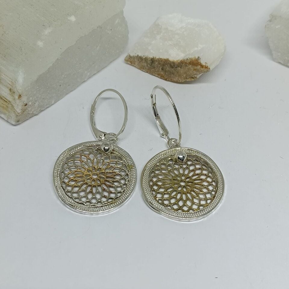 GÜMÜŞ TELKARİ & PİRİNÇ KÜPELER