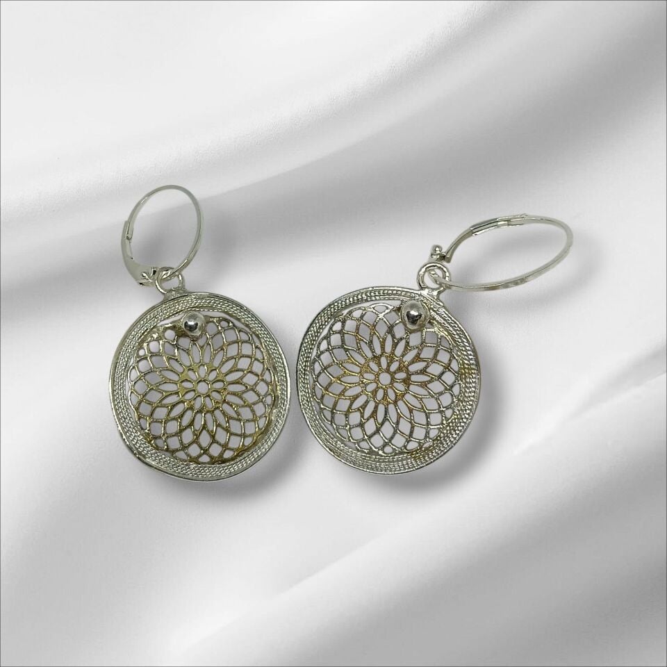 GÜMÜŞ TELKARİ & PİRİNÇ KÜPELER