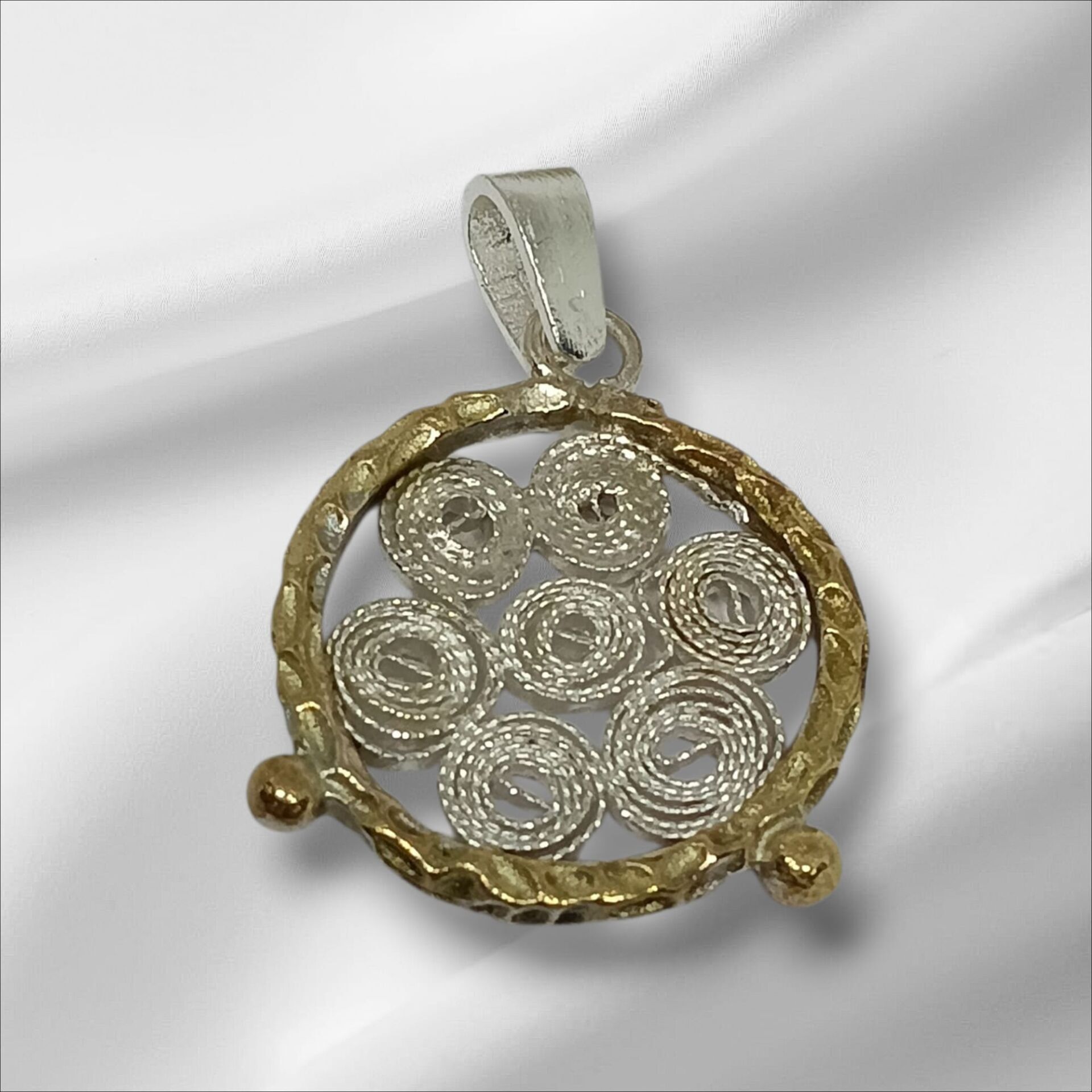 GÜMÜŞ TELKARİ KOLYE UCU