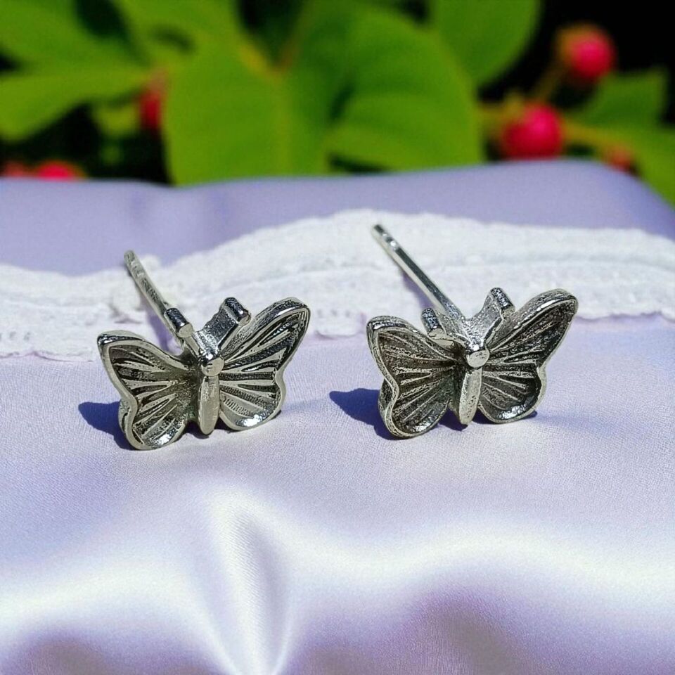 KELEBEK 925 AYAR GÜMÜŞ KÜPE