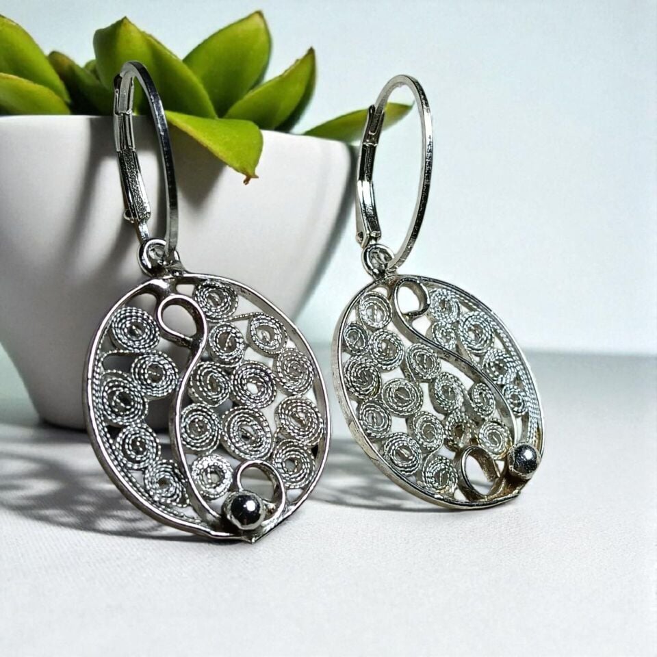 TELKARİ GÜMÜŞ KÜPELER