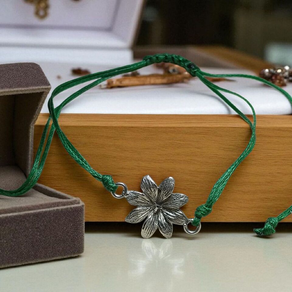 ÇİÇEK GÜMÜŞ BİLEKLİK