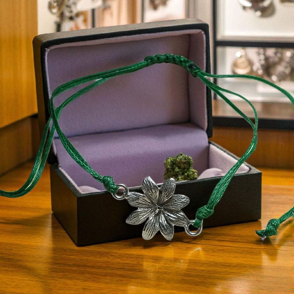 ÇİÇEK GÜMÜŞ BİLEKLİK