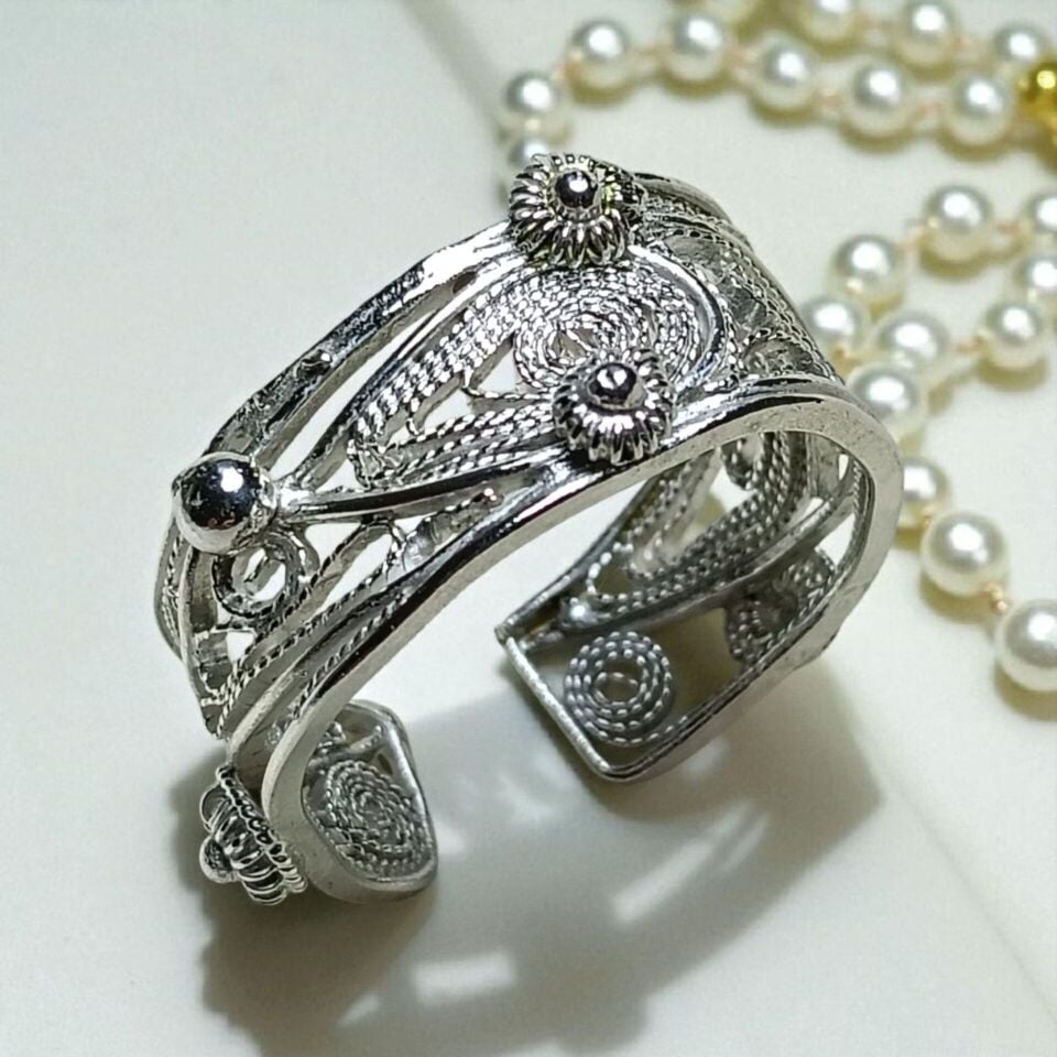 TELKARİ GÜMÜŞ EL YAPIMI YÜZÜK