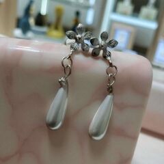 DAMLA İNCİ & GÜMÜŞ ÇİÇEKLİ  GÜMÜŞ KÜPELER