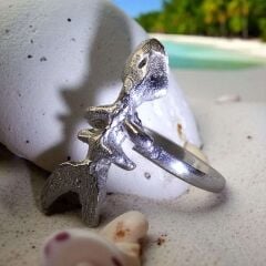 BALIK GÜMÜŞ EL YAPIMI YÜZÜK