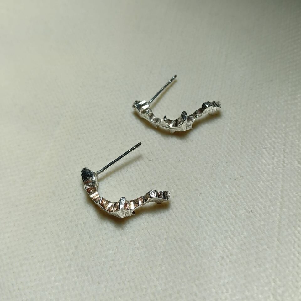 El Yapımı  Gümüş Tasarım Küpeler