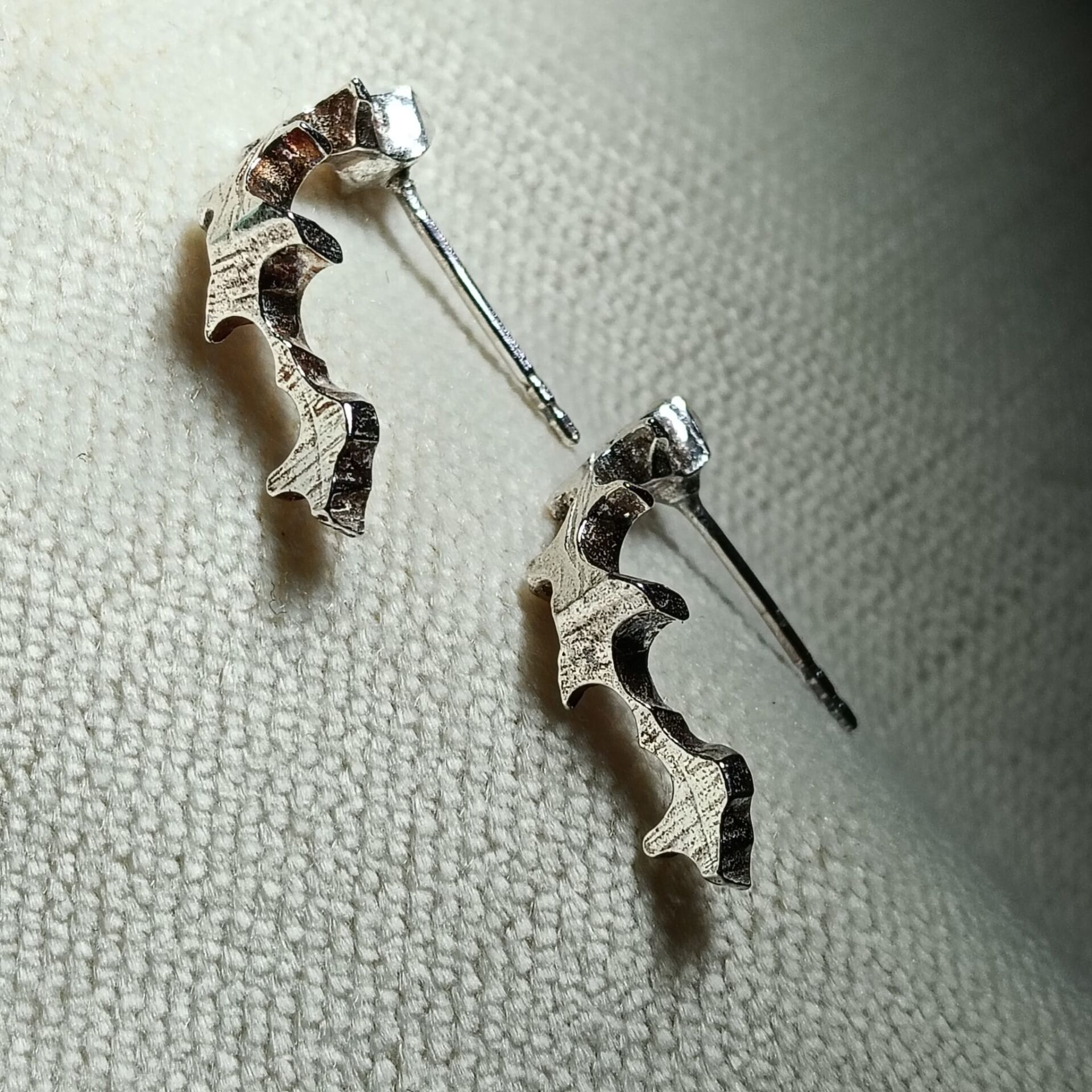 El Yapımı  Gümüş Tasarım Küpeler