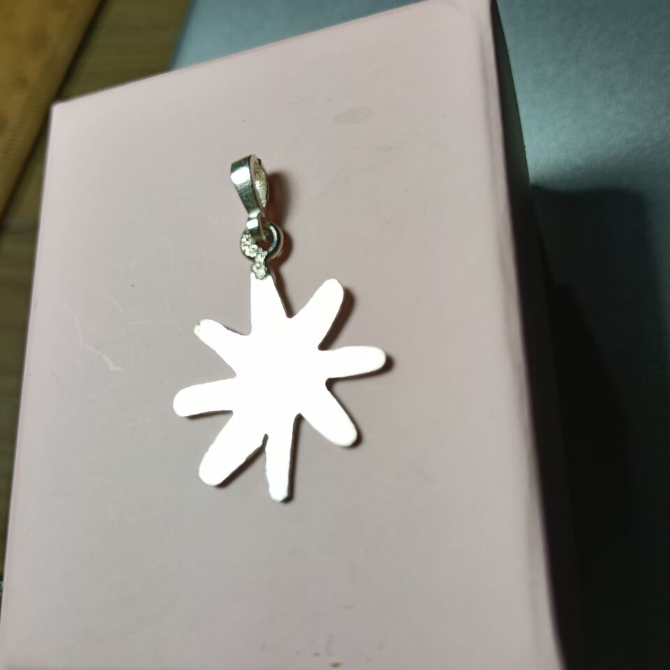 Yıldız Gümüş El Yapımı Kolye Ucu