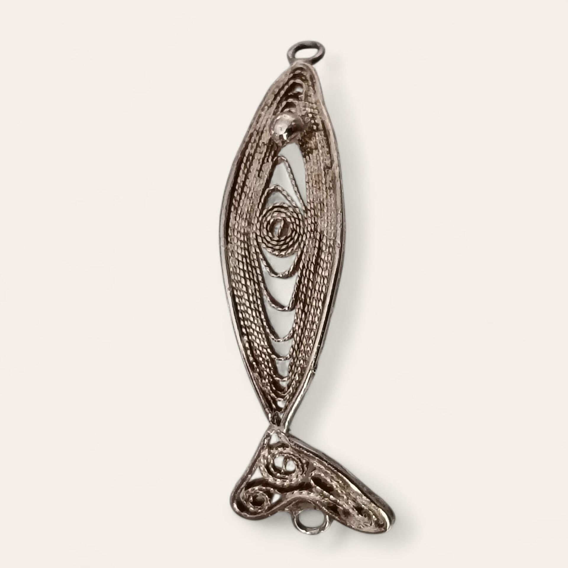 Balık Telkari El Yapımı  Gümüş Kolye Ucu