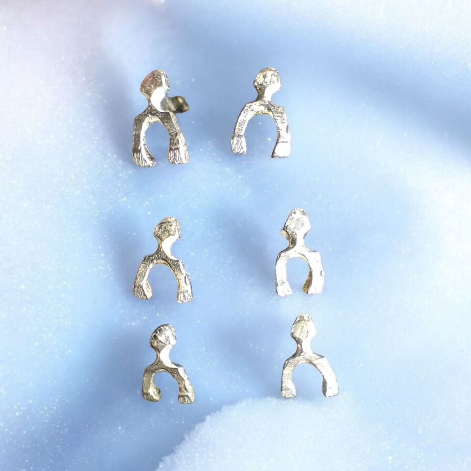 Gümüş Nal El Yapımı Şans Küpeleri