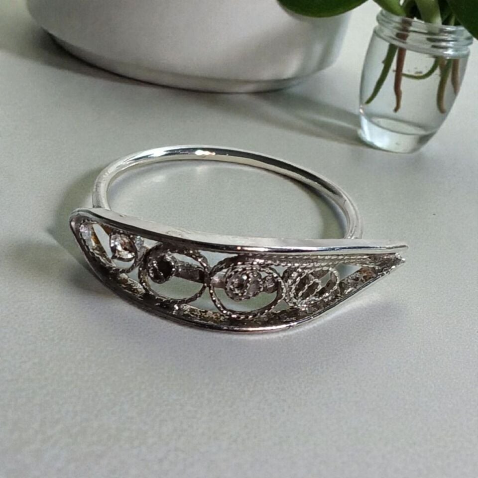 Telkari Gümüş El Yapımı Yüzük