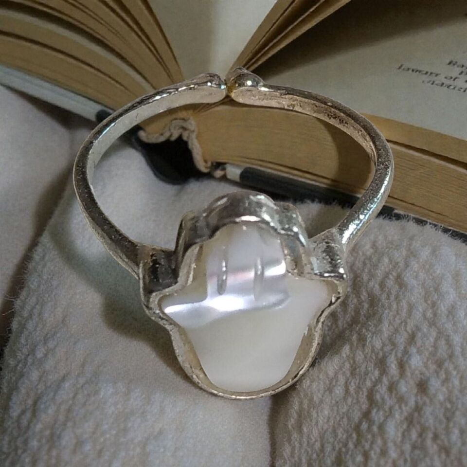 Umay  Ana Eli Doğal Taşlı  El Yapımı Gümüş Yüzük