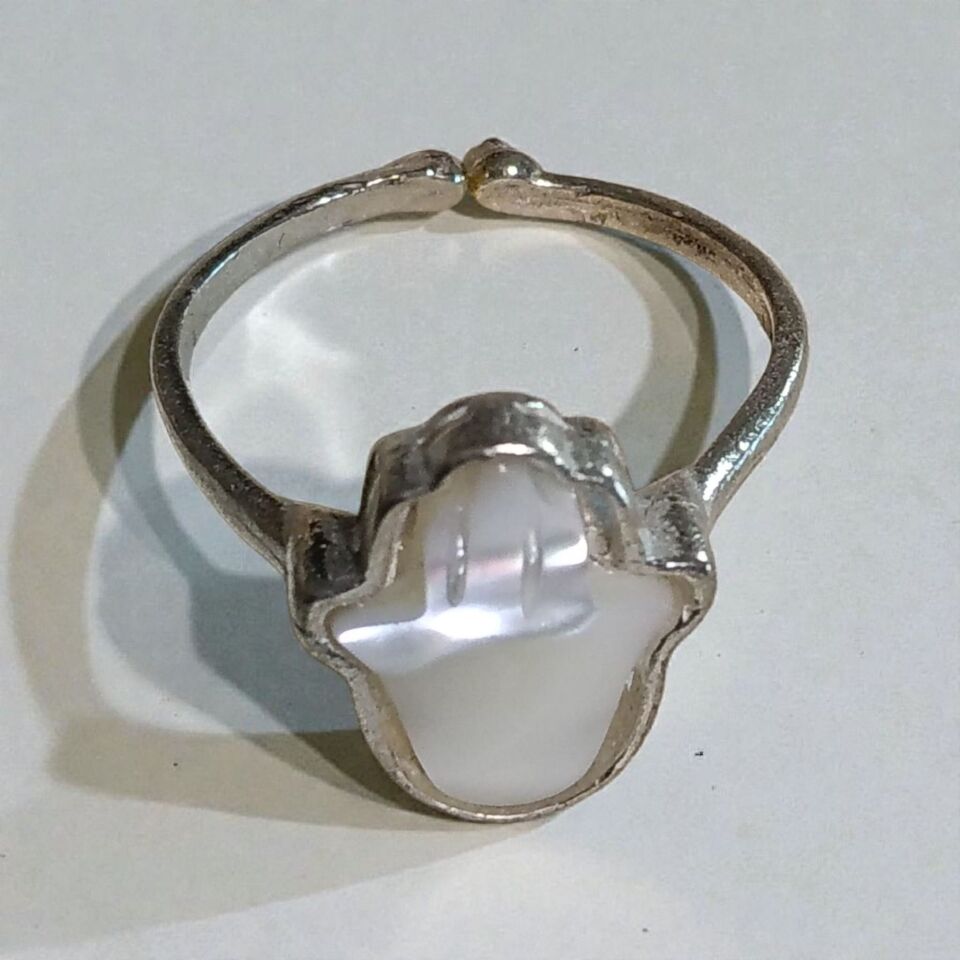 Fatma Ana Eli Sedef El Yapımı Gümüş Yüzük