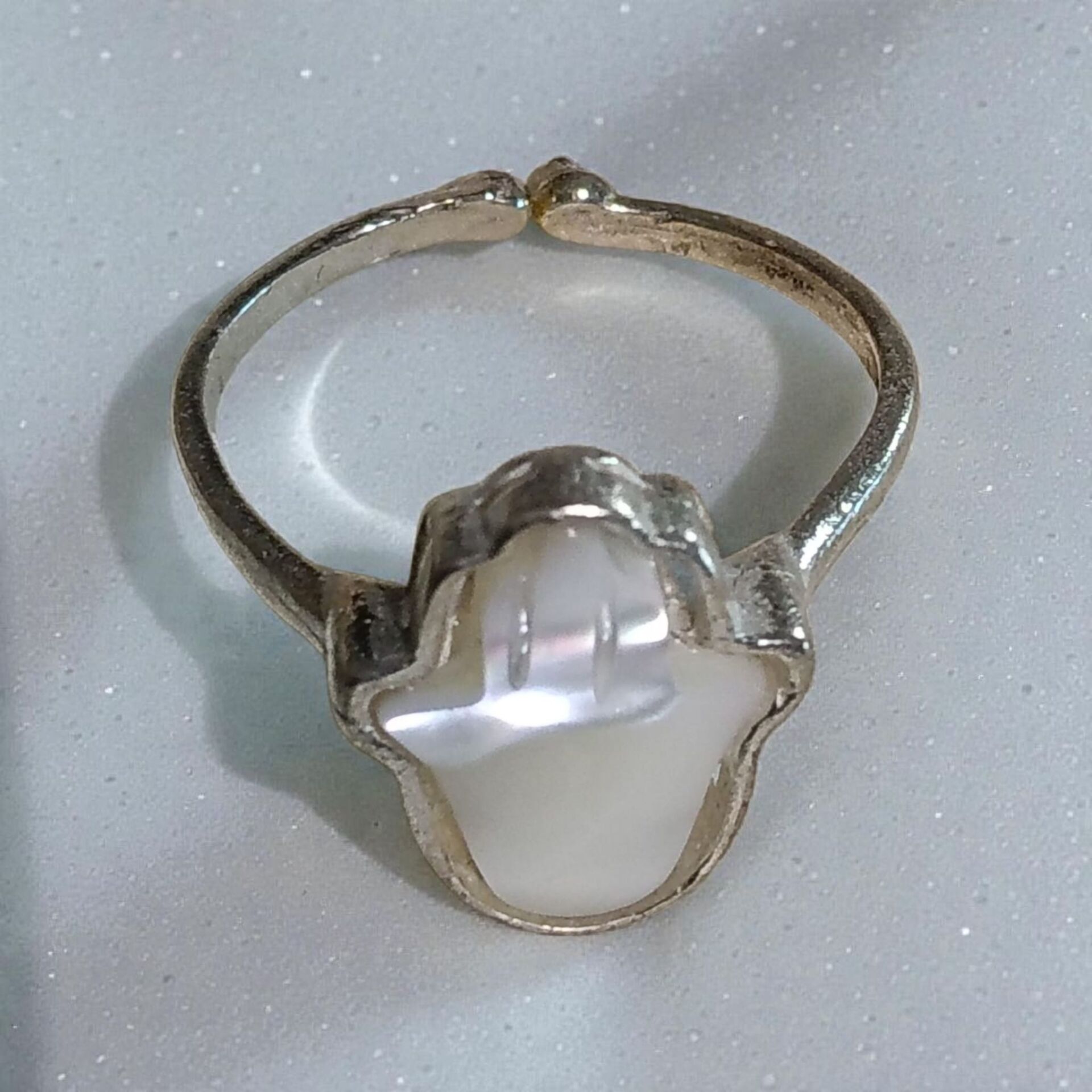 Fatma Ana Eli Sedef El Yapımı Gümüş Yüzük