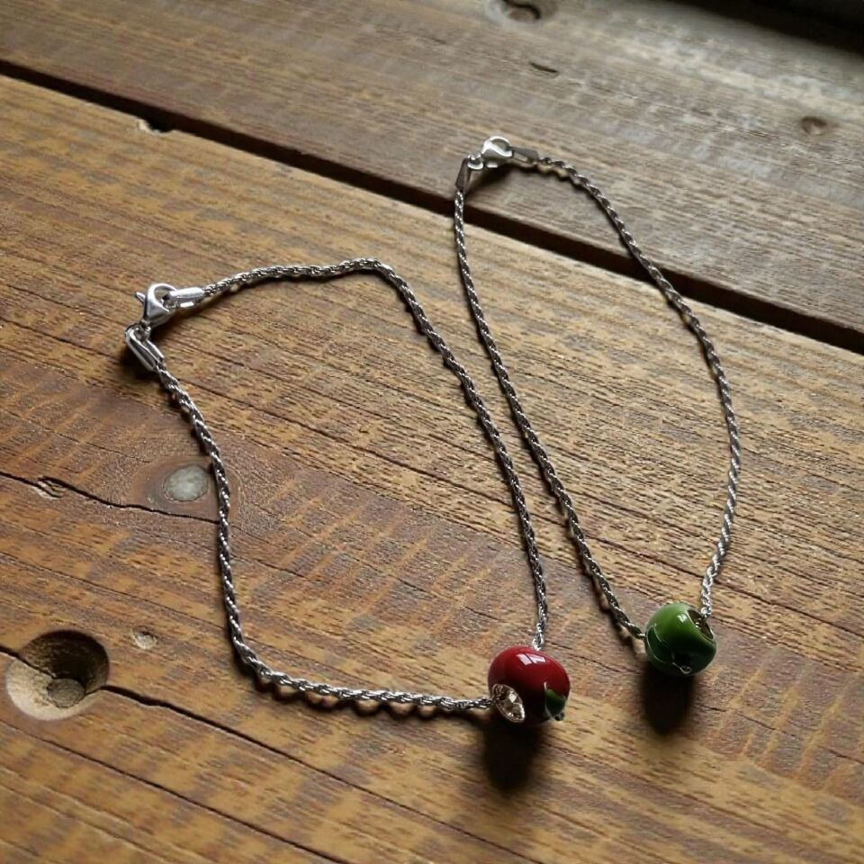 Gümüş Elma Aparatlı Burgu Gümüş Bileklik