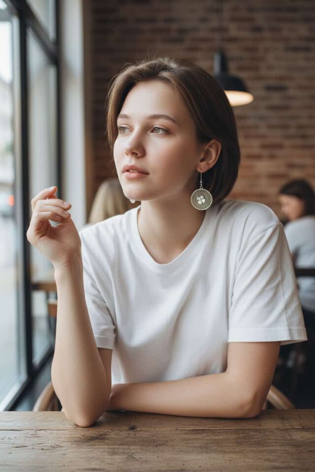 Telkari Sim Dolgu  Yoncalı Yuvarlak Gümüş Küpeler