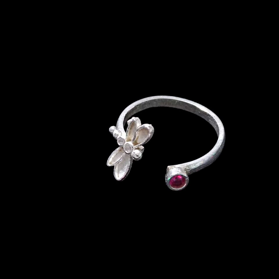 Gümüş Ayarlanabilir El Yapımı Yusufçuk Yüzük