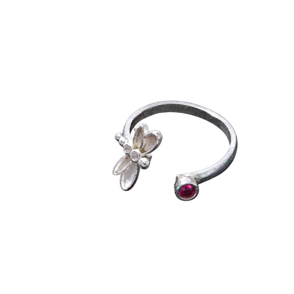 Gümüş Ayarlanabilir El Yapımı Yusufçuk Yüzük