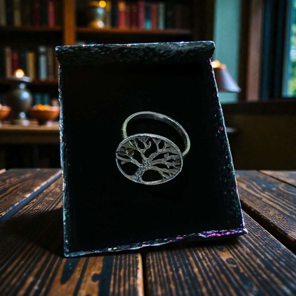 Hayat Ağacı El Yapımı Gümüş Yüzük