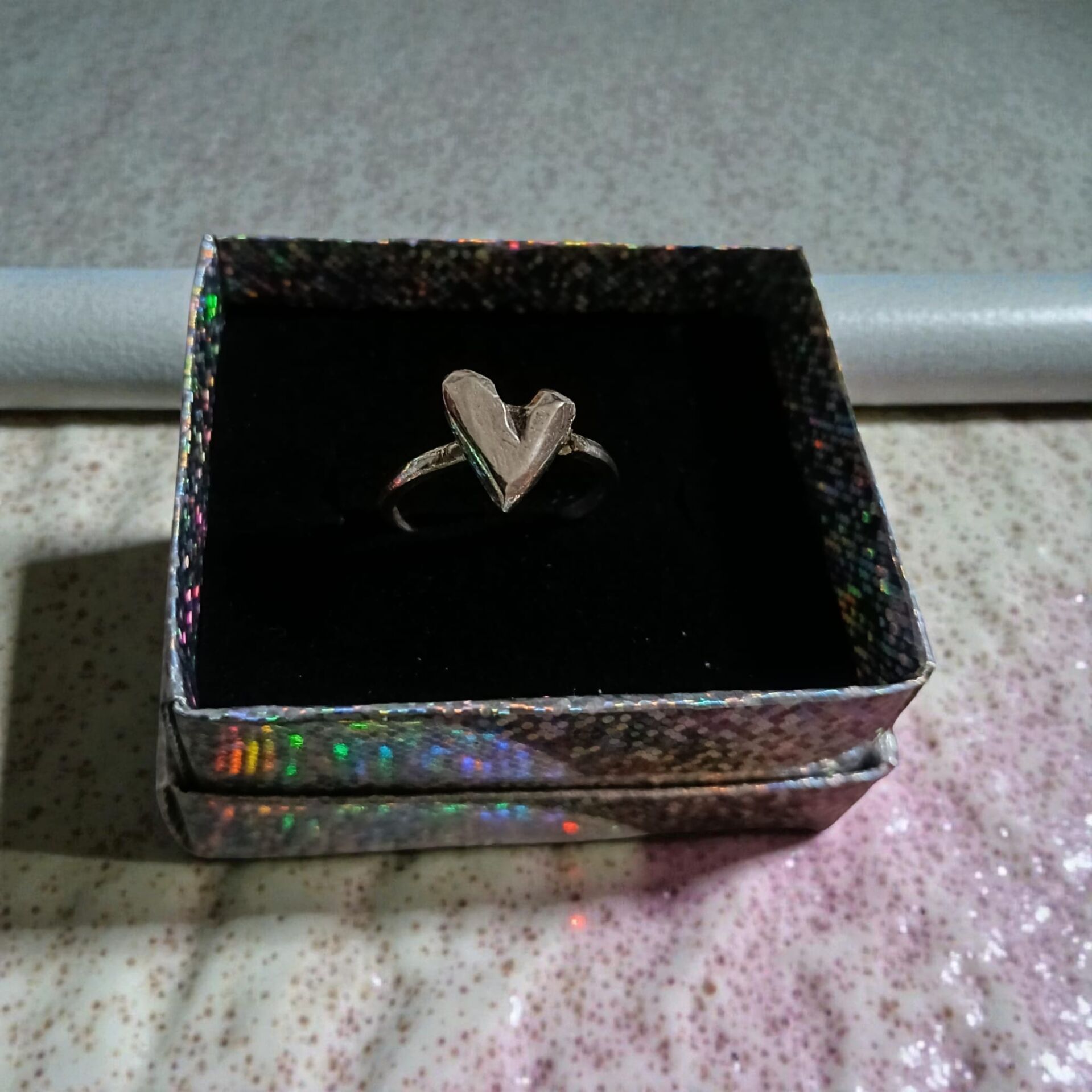 Kalp El Yapımı Gümüş Yüzük