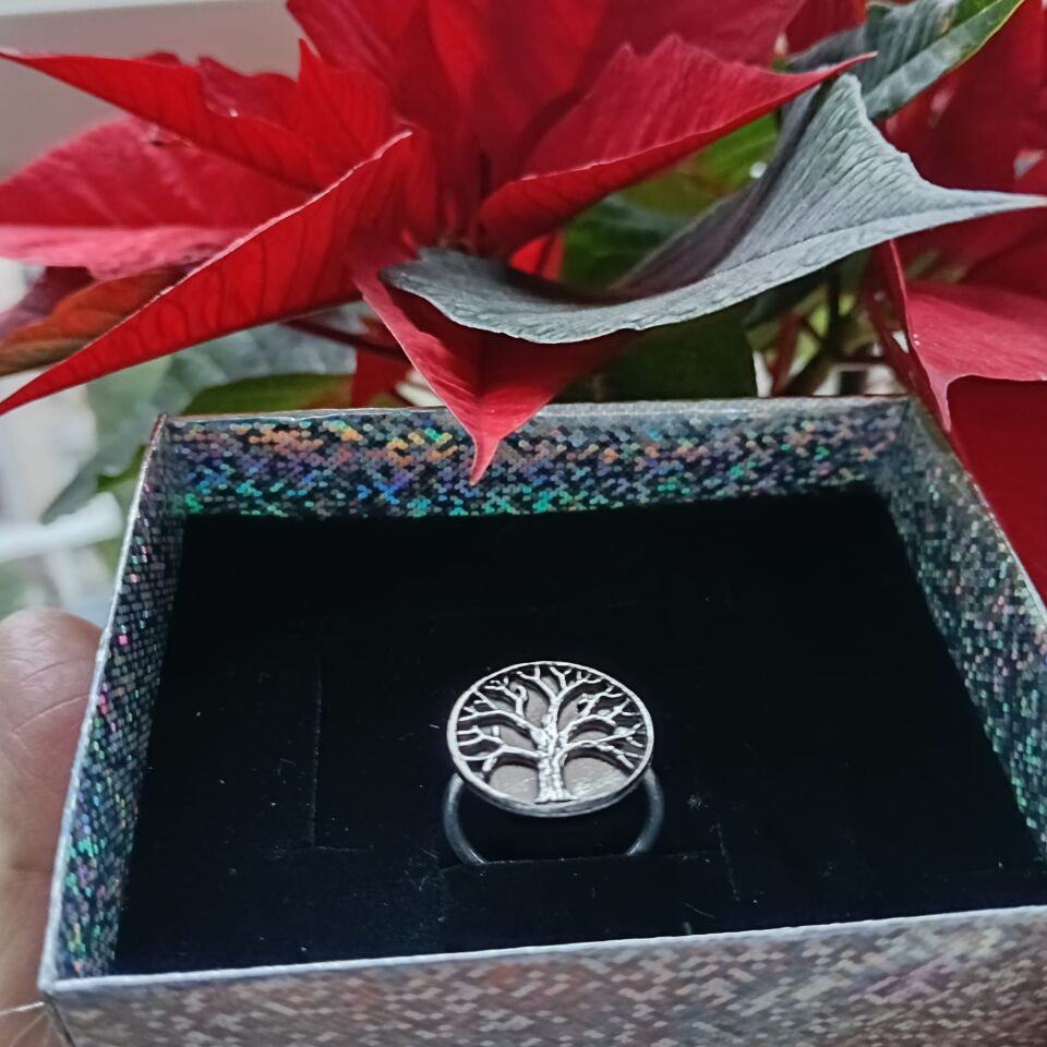 Hayat Ağacı El Yapımı Gümüş Yüzük