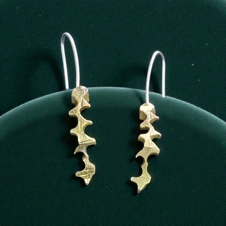 El Yapımı Prinç ve Gümüş Özel Tasarım Küpeler