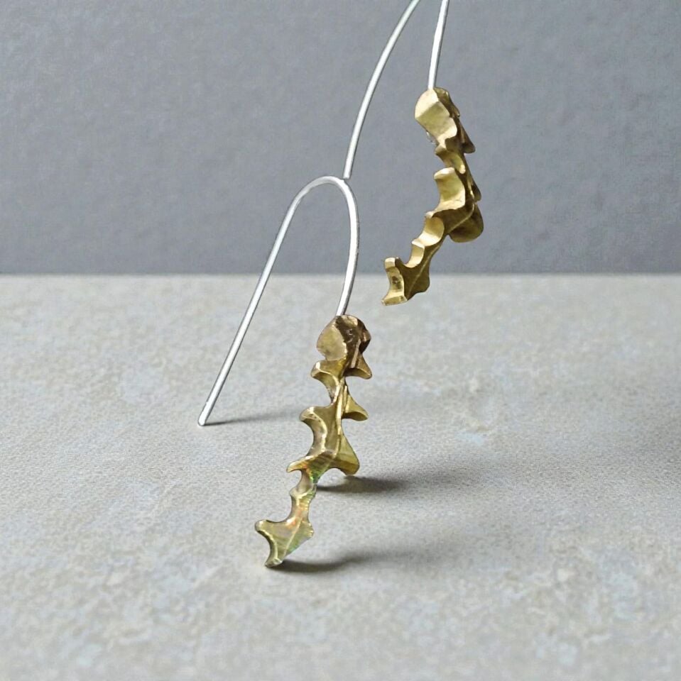 El Yapımı Prinç ve Gümüş Özel Tasarım Küpeler