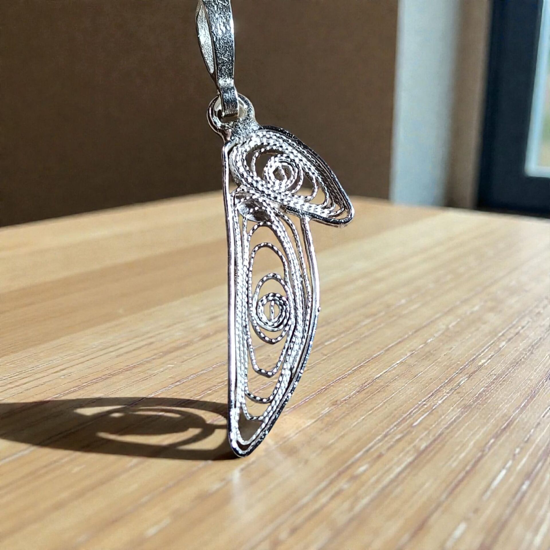 Telkari El Yapımı Elif Gümüş Kolye Ucu