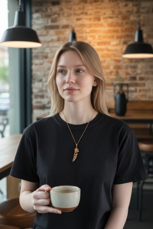 Telkari El Yapımı Elif Gümüş Kolye Ucu