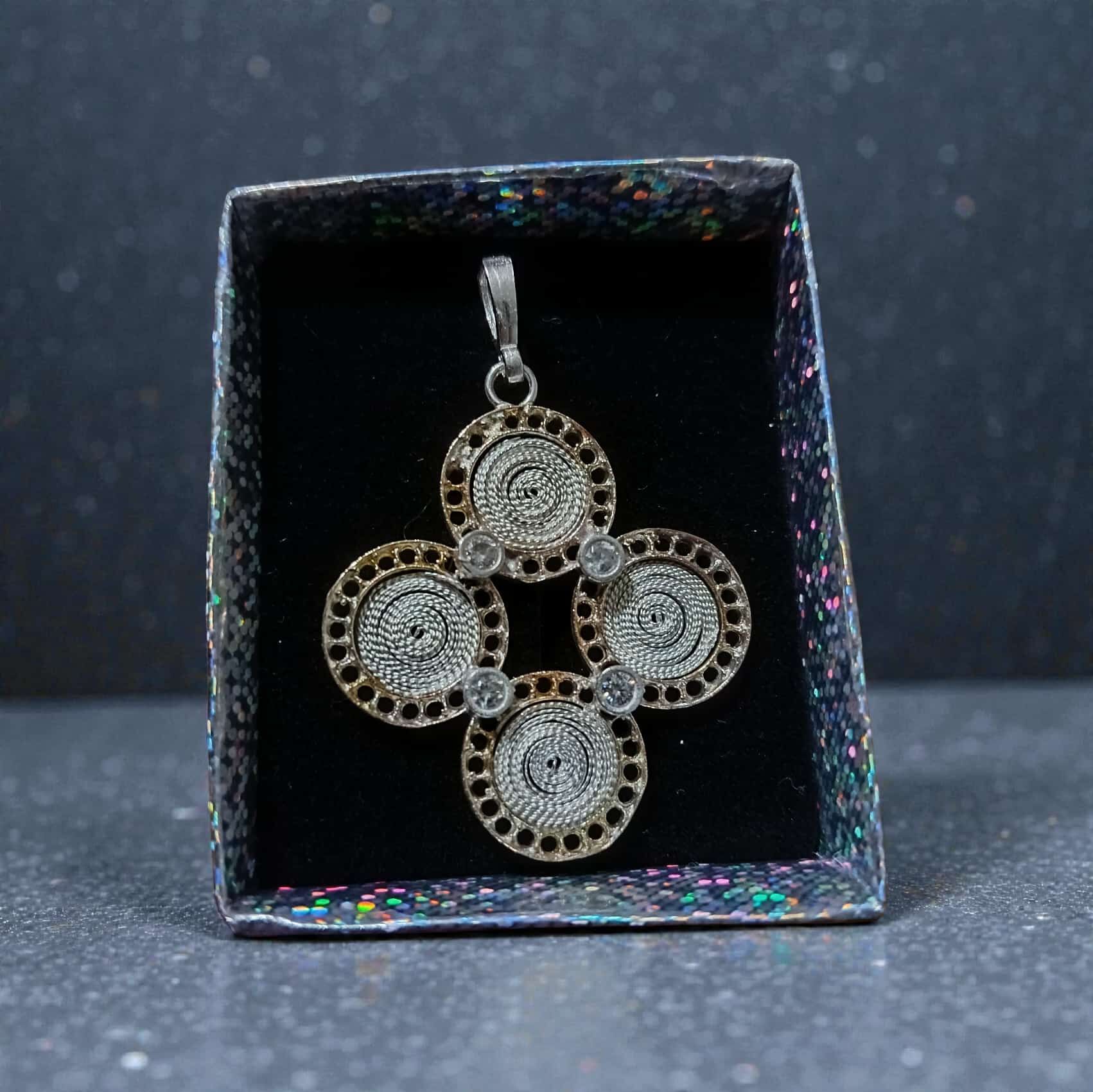 Telkari Gümüş Tasarım El Yapımı Kolye Ucu