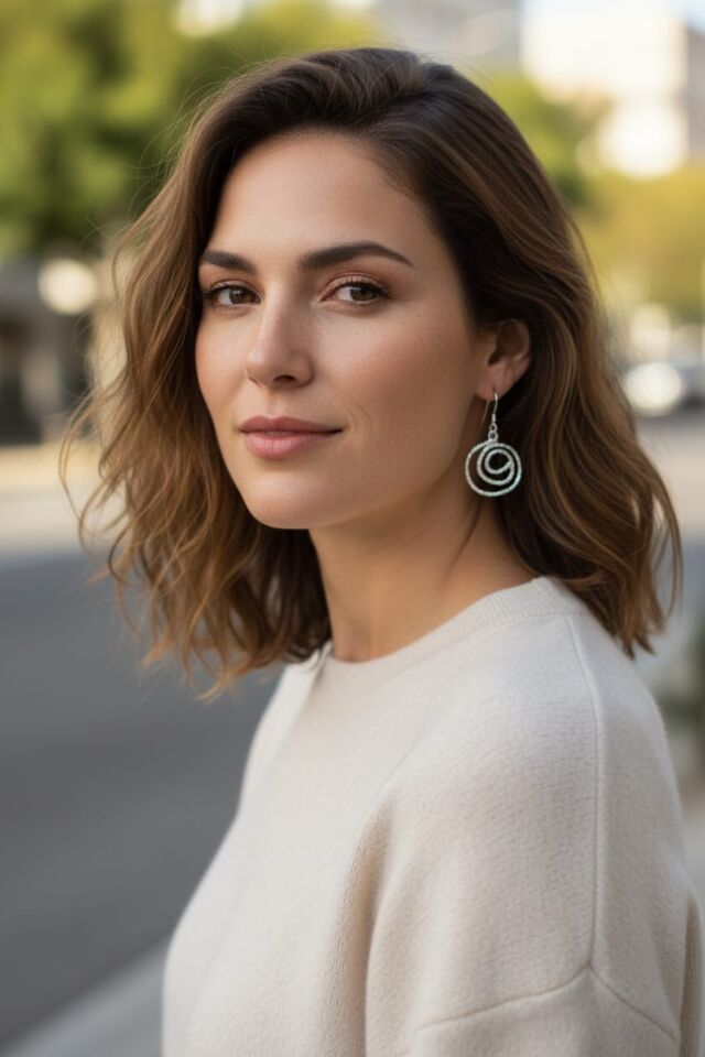 Spiral El Yapımı Gümüş Hayat Döngüsü Küpeler