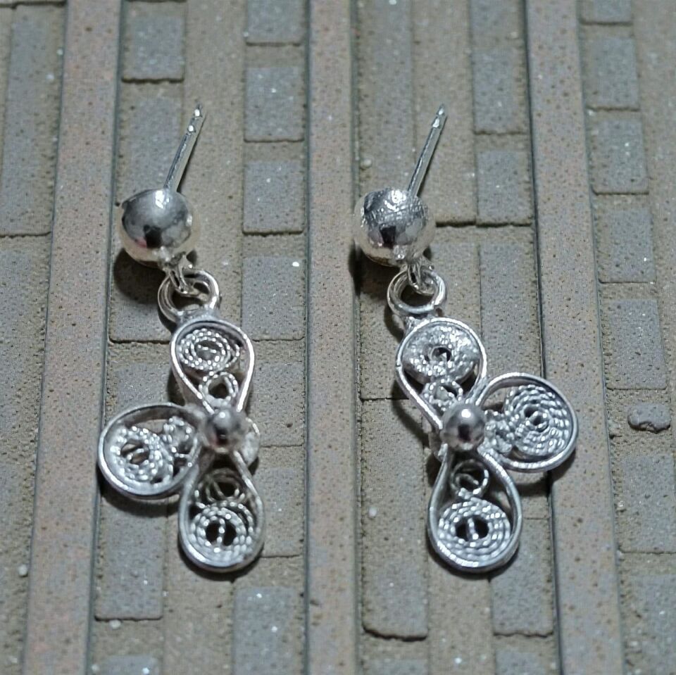 Telkari El Yapımı Gümüş Küpeler