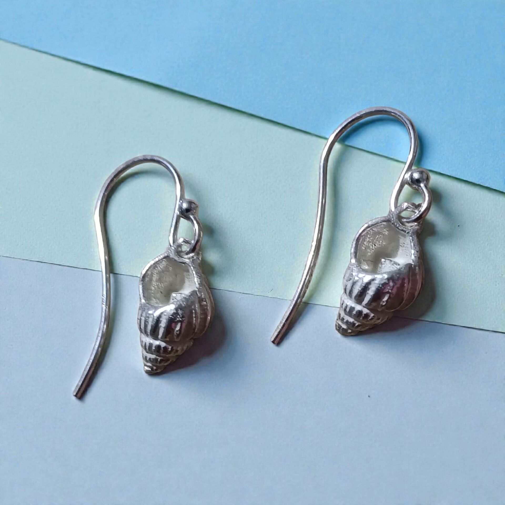 Deniz Kabuğu Gümüş Küpeler