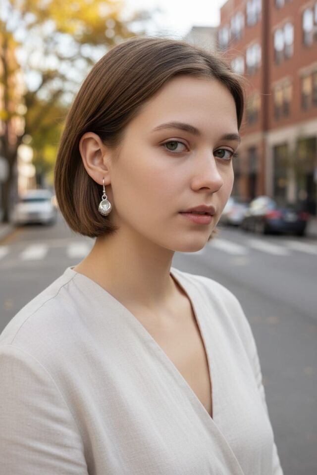 Deniz Kabuğu Gümüş Küpeler