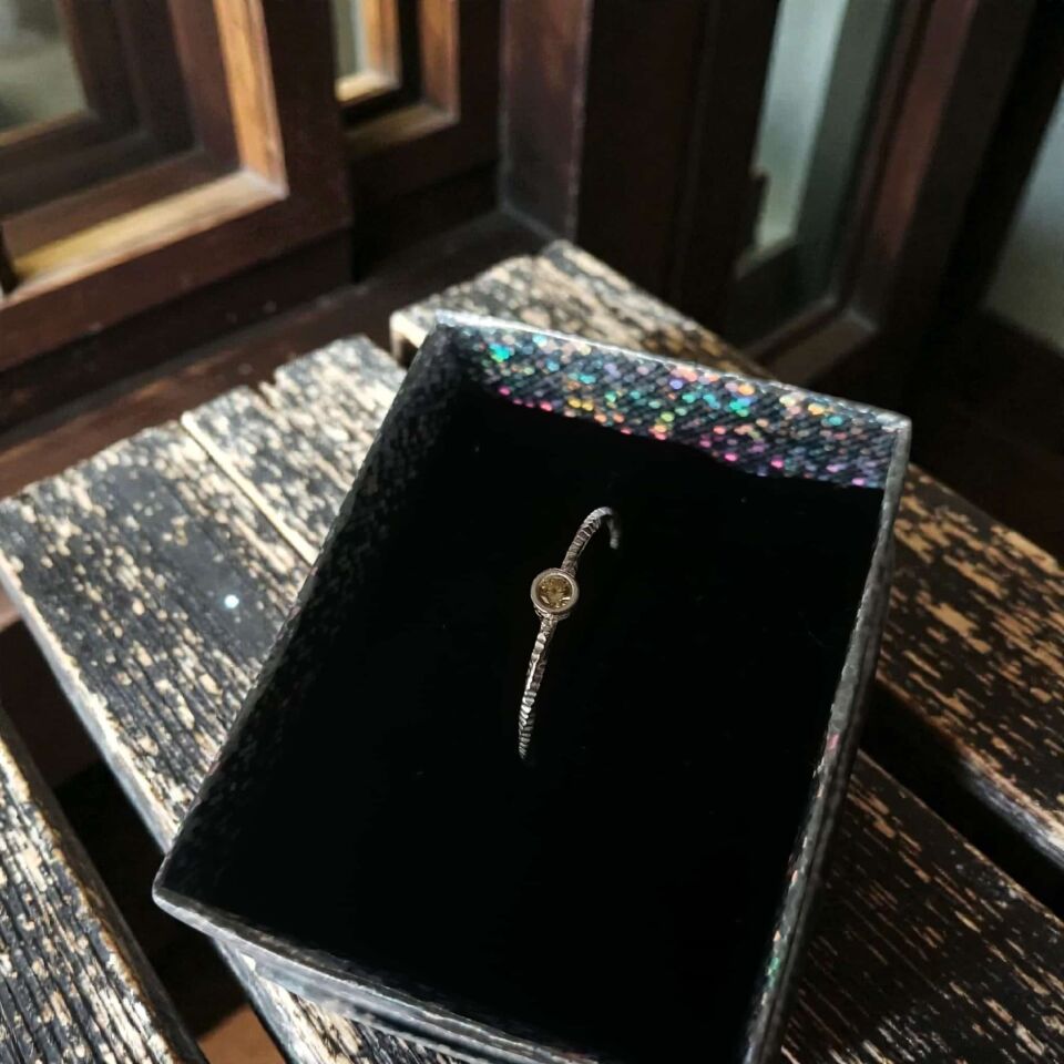 Tek Taş Zirkon Gümüş El Yapımı Yüzük