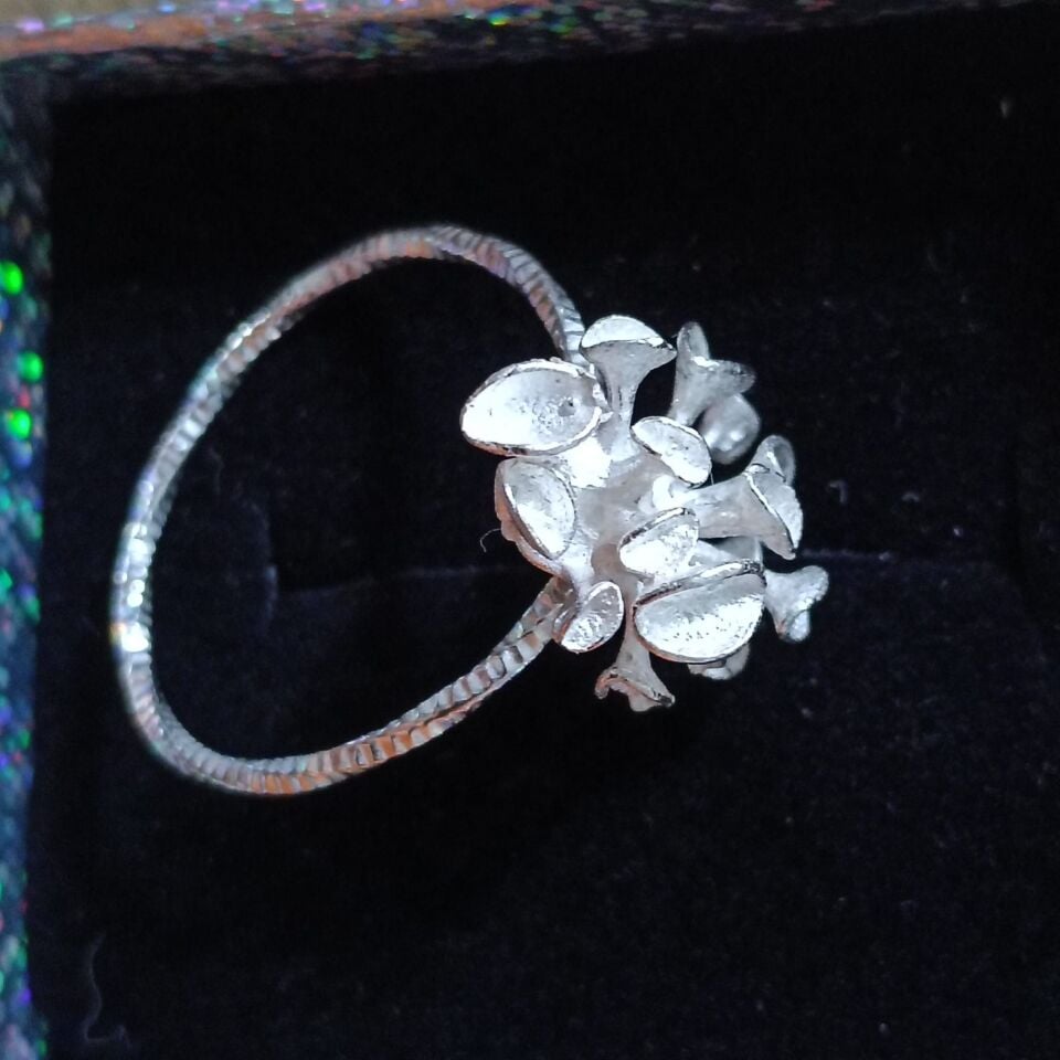 Mantar Gümüş 925 Ayar Yüzük