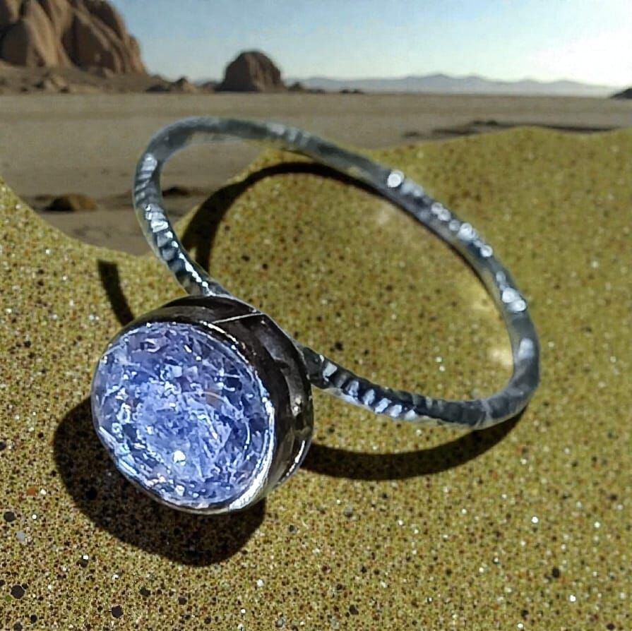 Beyaz Zirkon Taşlı El Yapımı Gümüş Yüzük