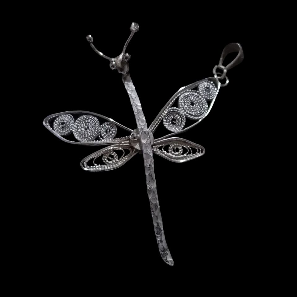 Telkari Gümüş Yusufçuk El Yapımı Kolye