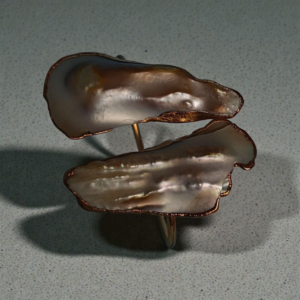 Barok Doğal İncili Prinç Metali El Yapımı Bilezik Bileklik