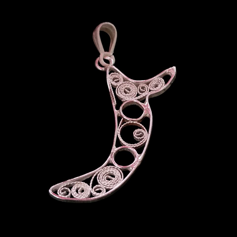 Telkari Gümüş Tasarım Kolye Ucu