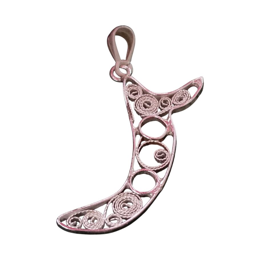 Telkari Gümüş Tasarım Kolye Ucu