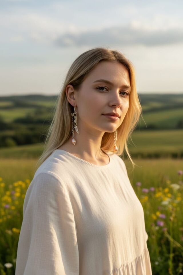 Telkari İncili El Yapımı Gümüş Tasarım Küpeler