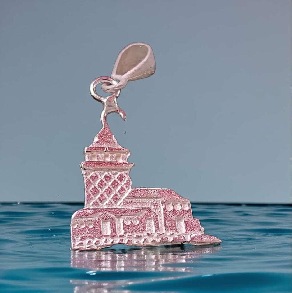 Kız Kulesi Gümüş Kolye Ucu