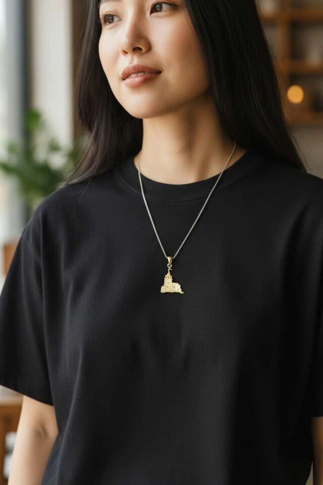 Kız Kulesi Prinç Metali Kolye Ucu